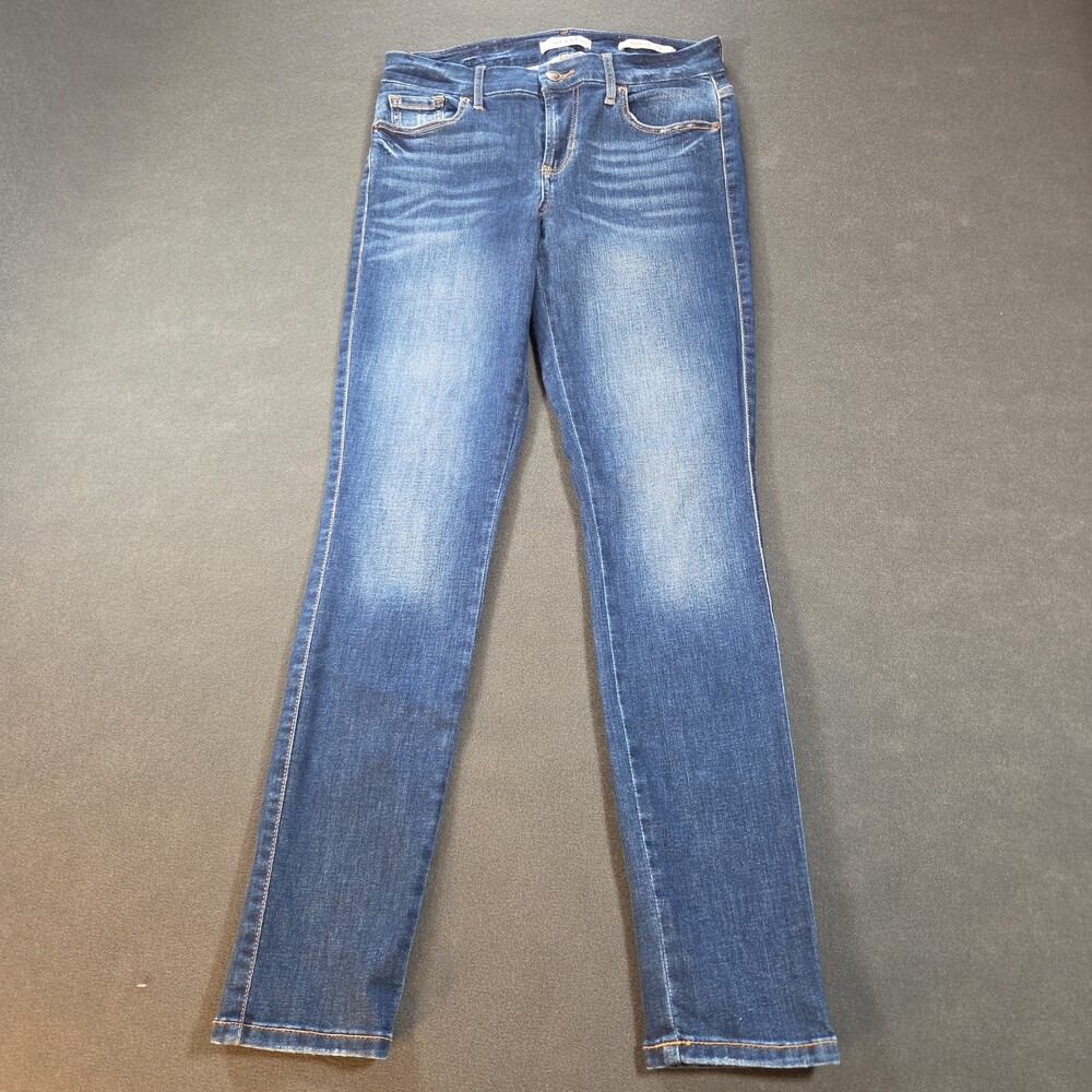 GUESS Power Curvy Mid Jeans Womens Sz 28 Medium Dark Wash Skinny Stretch Denim